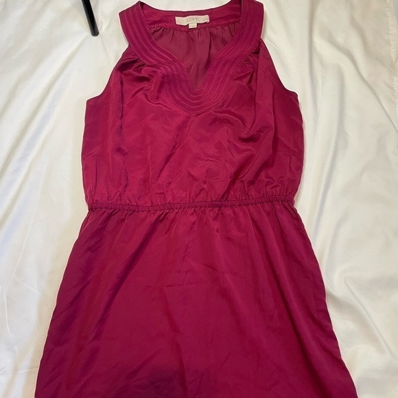 Loft size 8 petite pink mini dress - Picture 2 of 5